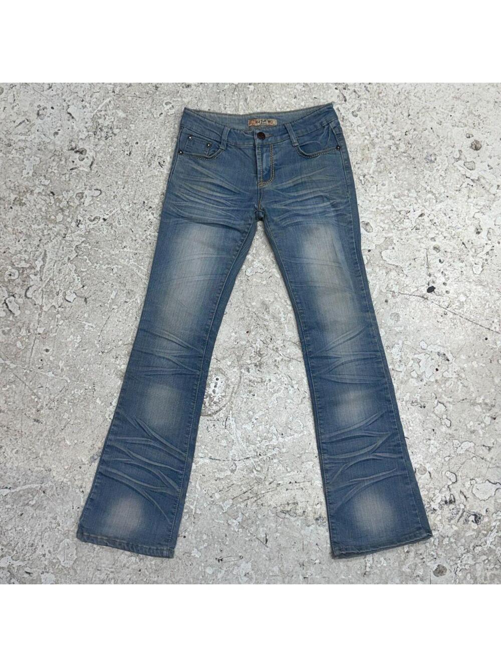 Vintage Y2K Ultra Low Rise Jeans Faded Sandblasted